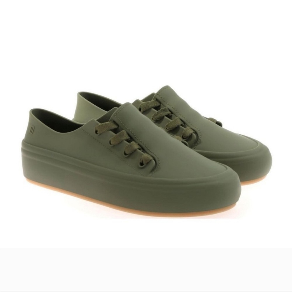 Melissa olive sneakers sold out free people shoes vegan smell like bubblegum